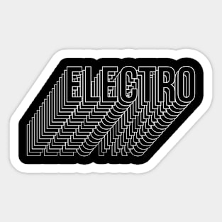 Electro typography design Sticker